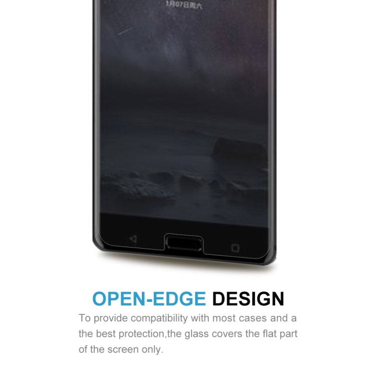 100 PCS for Nokia 6 0.26mm 9H Surface Hardness 2.5D Curved Tempered Glass Screen Protector Film