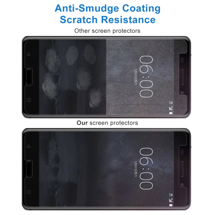For Nokia 6 0.26mm 9H Surface Hardness 2.5D Curved Tempered Glass Screen Protector Film