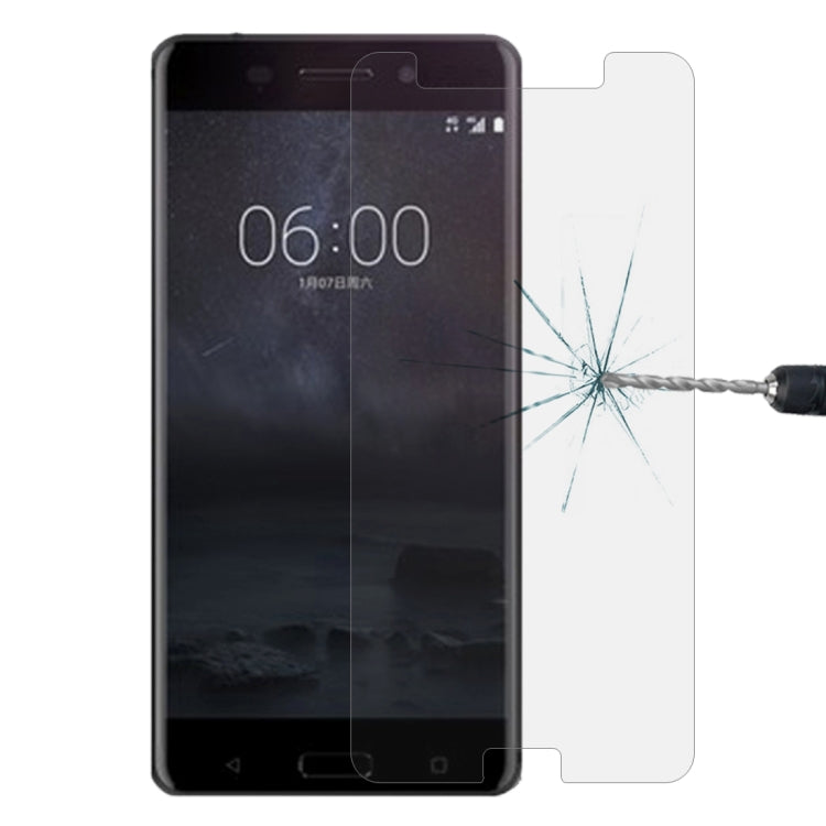 For Nokia 6 0.26mm 9H Surface Hardness 2.5D Curved Tempered Glass Screen Protector Film