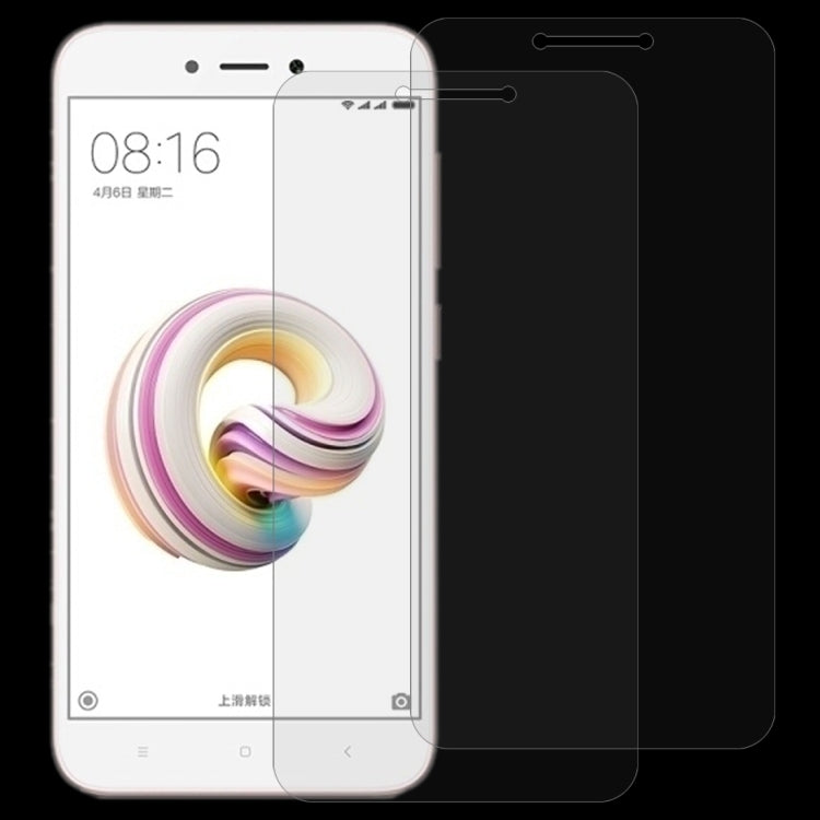 2 PCS for Xiaomi Redmi 5A 0.26mm 9H Surface Hardness 2.5D Curved Edge Tempered Glass Screen Protector