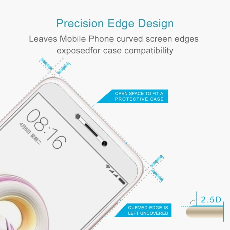 50 PCS for Xiaomi Redmi 5A 0.26mm 9H Surface Hardness 2.5D Curved Edge Tempered Glass Screen Protector