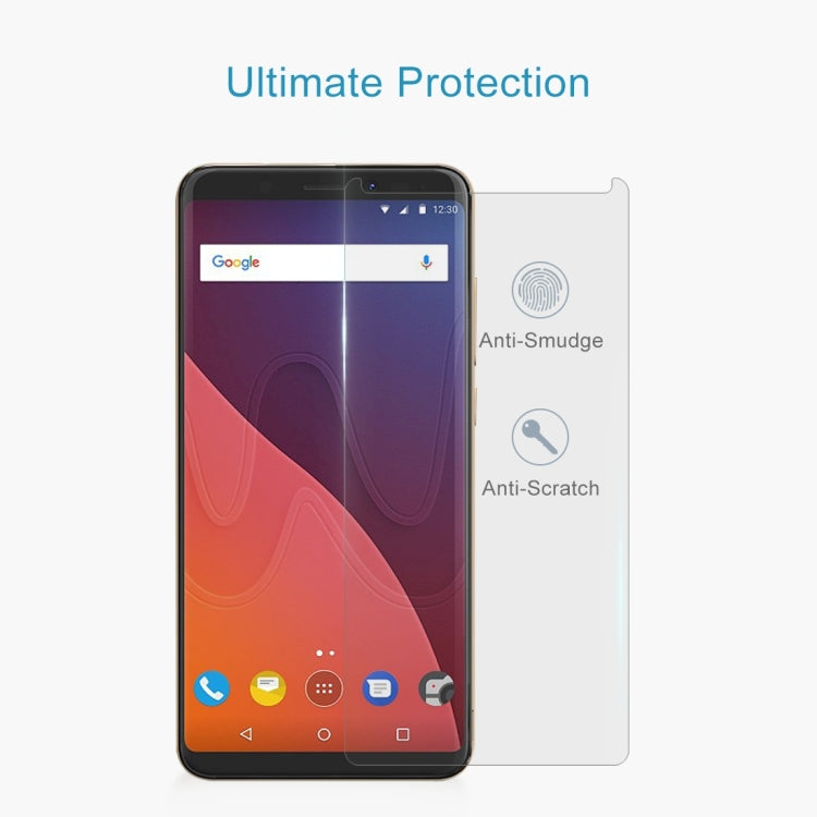 2 PCS for Wiko View 0.26mm 9H Surface Hardness 2.5D Curved Edge Tempered Glass Front Screen Protector