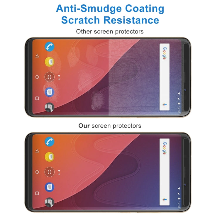 2 PCS for Wiko View 0.26mm 9H Surface Hardness 2.5D Curved Edge Tempered Glass Front Screen Protector
