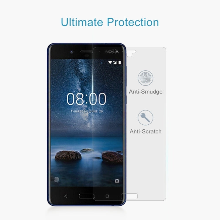 10 PCS Nokia 8 0.26mm 9H Surface Hardness 2.5D Curved Edge Tempered Glass Screen Protector