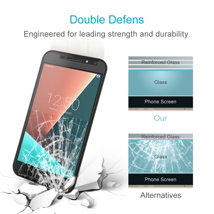 50 PCS for Vodafone Smart N8 0.26mm 9H Surface Hardness 2.5D Curved Edge Tempered Glass Screen Protector