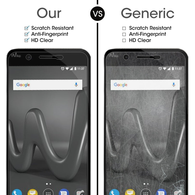 10 PCS for Wiko Harry 0.26mm 9H Surface Hardness 2.5D Curved Edge Tempered Glass Screen Protector