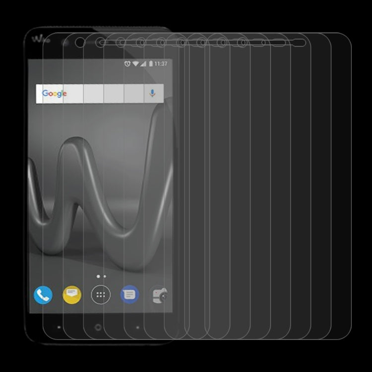 10 PCS for Wiko Harry 0.26mm 9H Surface Hardness 2.5D Curved Edge Tempered Glass Screen Protector