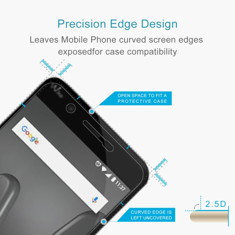 For Wiko Harry 0.26mm 9H Surface Hardness 2.5D Curved Edge Tempered Glass Screen Protector