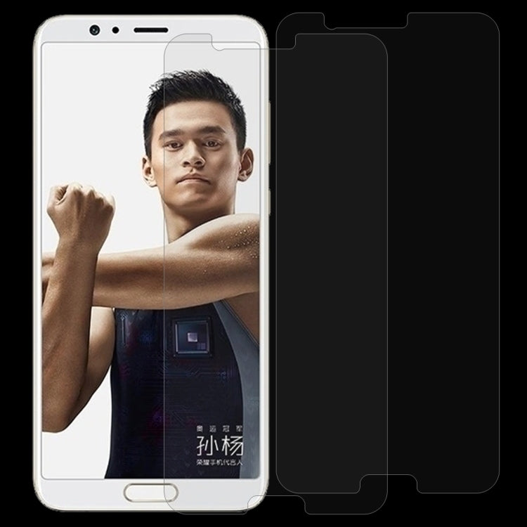 2 PCS for Huawei Honor V10 0.26mm 9H Surface Hardness 2.5D Curved Edge Tempered Glass Screen Protector