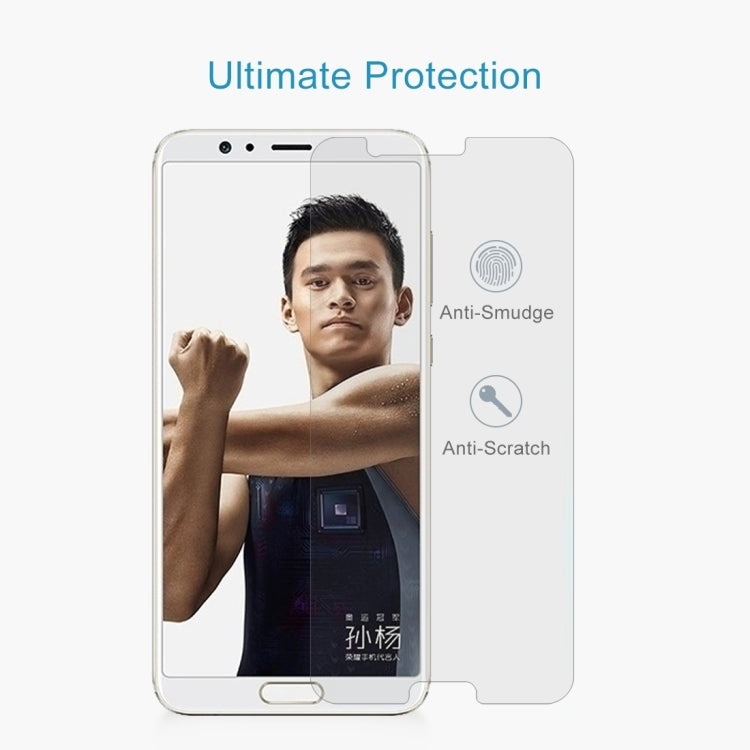 2 PCS for Huawei Honor V10 0.26mm 9H Surface Hardness 2.5D Curved Edge Tempered Glass Screen Protector