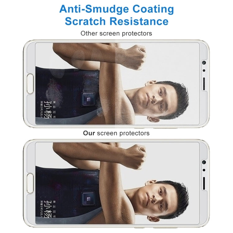2 PCS for Huawei Honor V10 0.26mm 9H Surface Hardness 2.5D Curved Edge Tempered Glass Screen Protector