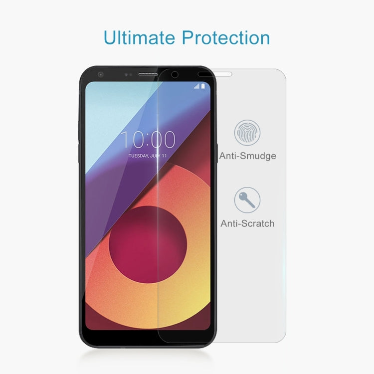 100 PCS for LG Q6+ 0.26mm 9H Surface Hardness 2.5D Curved Edge Tempered Glass Screen Protector
