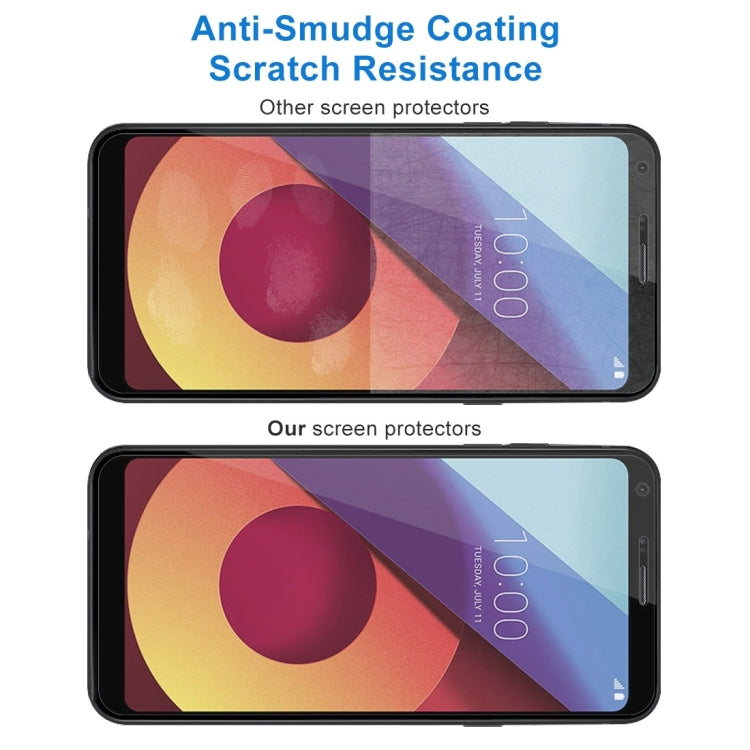 100 PCS for LG Q6+ 0.26mm 9H Surface Hardness 2.5D Curved Edge Tempered Glass Screen Protector