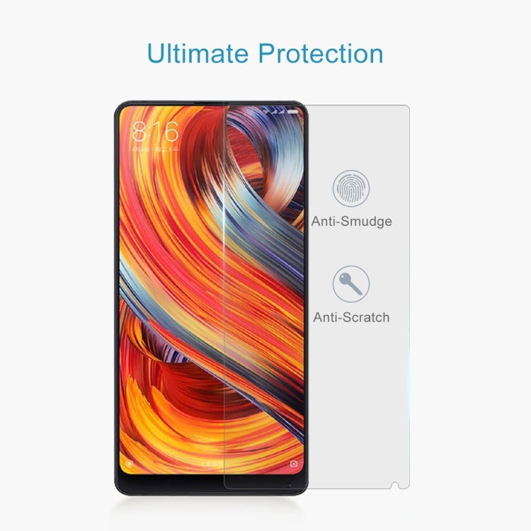100 PCS For Xiaomi Mi MIX 2 0.26mm 9H Surface Hardness 2.5D Curved Edge Tempered Glass Screen Protector
