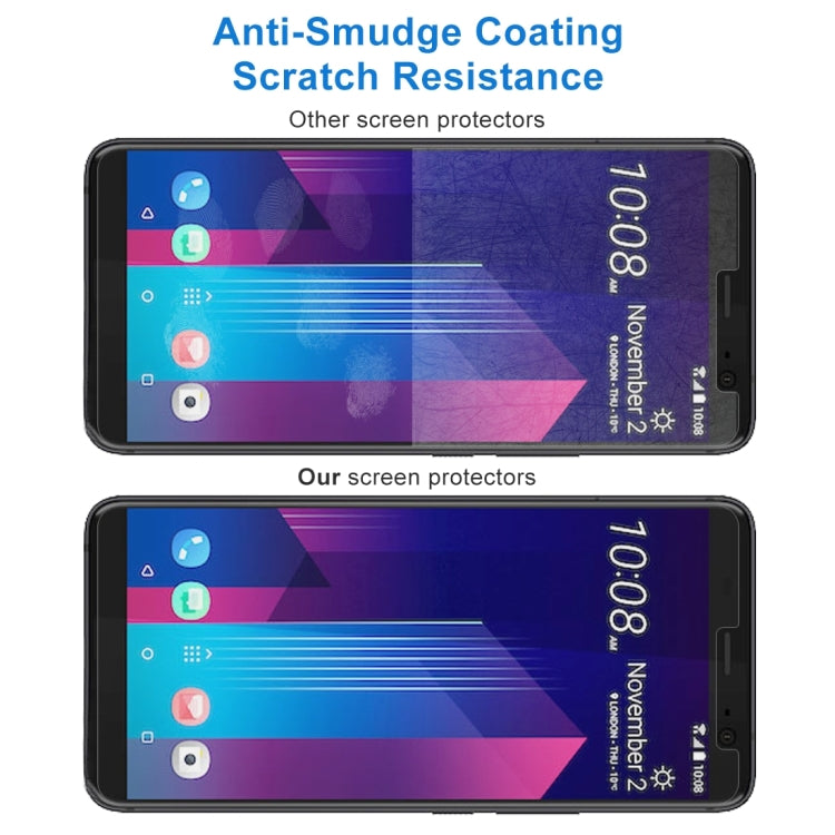 2 PCS for HTC U11+ 0.26mm 9H Surface Hardness 2.5D Curved Edge Tempered Glass Screen Protector