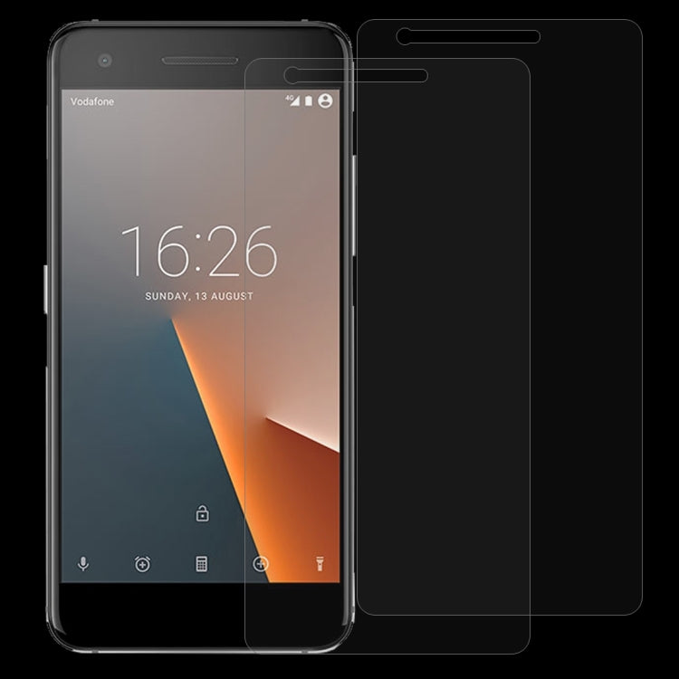 2 PCS for Vodafone Smart V8 0.26mm 9H Surface Hardness 2.5D Curved Edge Tempered Glass Screen Protector