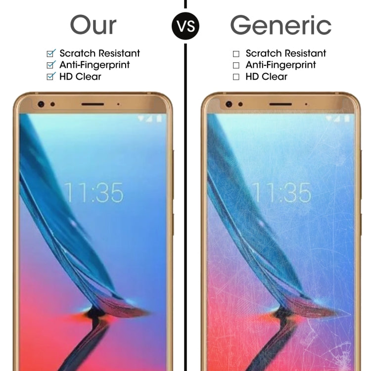 50 PCS For ZTE Blade V9 0.26mm 9H Surface Hardness 2.5D Curved Edge Tempered Glass Screen Protector