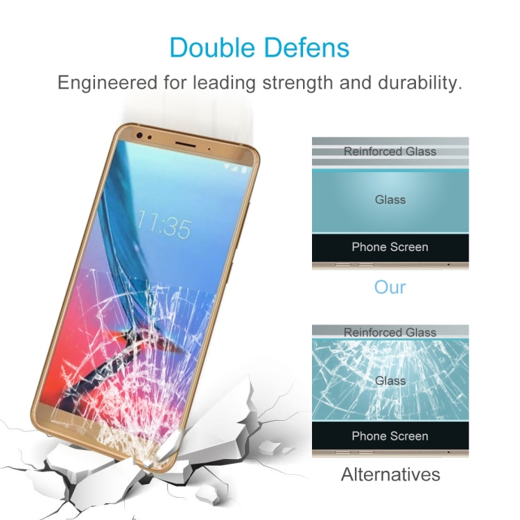 50 PCS For ZTE Blade V9 0.26mm 9H Surface Hardness 2.5D Curved Edge Tempered Glass Screen Protector