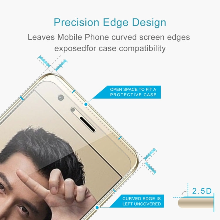 100 PCS for Huawei Honor 9 0.26mm 9H Surface Hardness 2.5D Curved Edge Tempered Glass Screen Protector