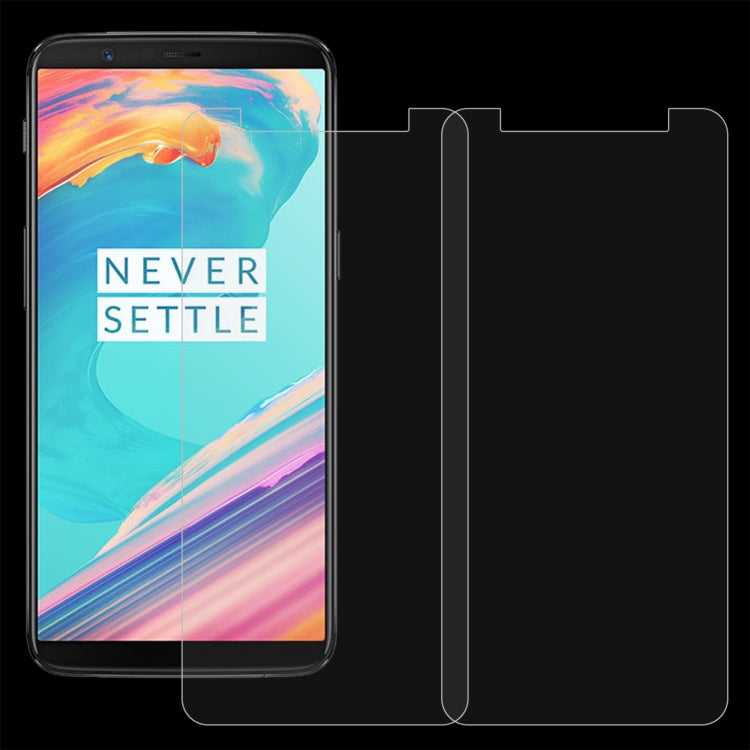 2 PCS for Oneplus 5T 0.26mm 9H Surface Hardness 2.5D Curved Edge Tempered Glass Screen Protector