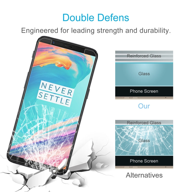 50 PCS for Oneplus 5T 0.26mm 9H Surface Hardness 2.5D Curved Edge Tempered Glass Screen Protector