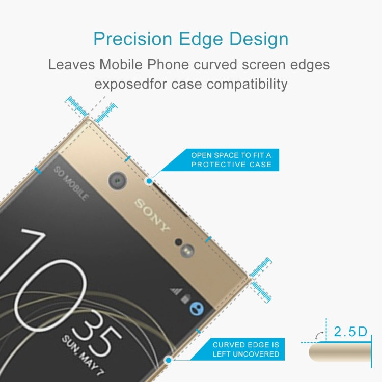 For Sony Xperia XA1 Plus 0.26mm 9H Surface Hardness 2.5D Curved Edge Tempered Glass Screen Protector