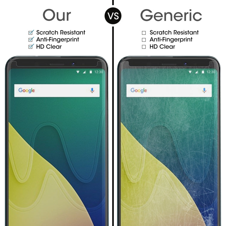 2 PCS for Wiko View XL 0.26mm 9H Surface Hardness 2.5D Curved Edge Tempered Glass Front Screen Protector