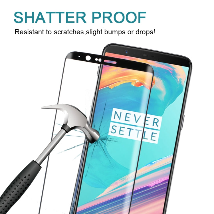For OnePlus 5T 3D Curved Edge 9H Hardness HD Tempered Glass Screen Protector(Black)