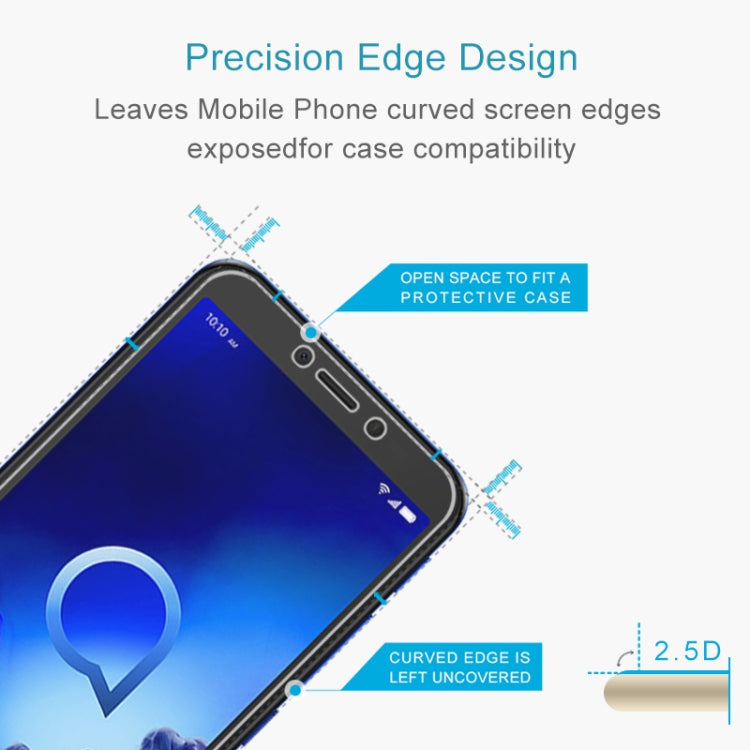 10 PCS 9H 2.5D (2019) Non-Full Screen Tempered Glass Film For Alcatel 1V