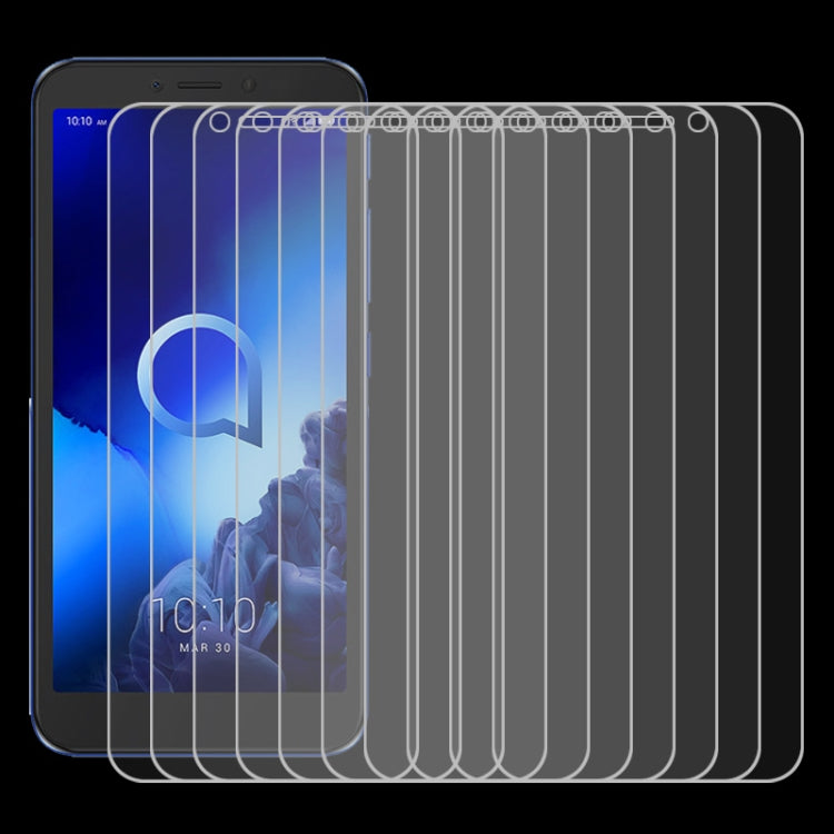 50 PCS For Alcatel 1V (2019) 2.5D Non-Full Screen Tempered Glass Film