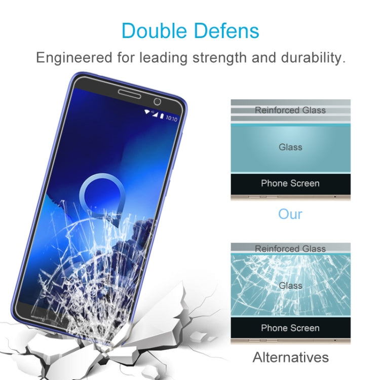 10 PCS 9H 2.5D Non-Full Screen Tempered Glass Film For Alcatel 1X (2019)