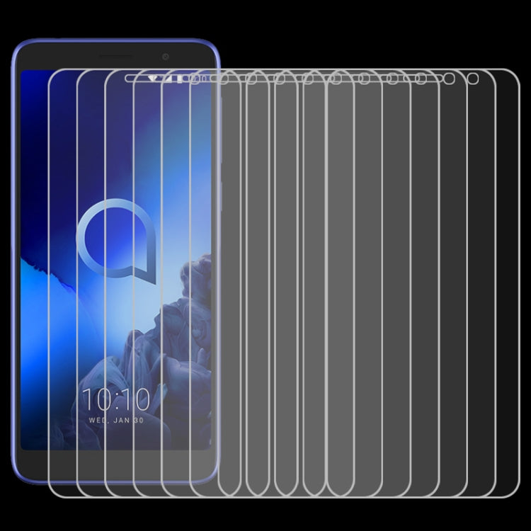 50 PCS For Alcatel 1X (2019) 2.5D Non-Full Screen Tempered Glass Film