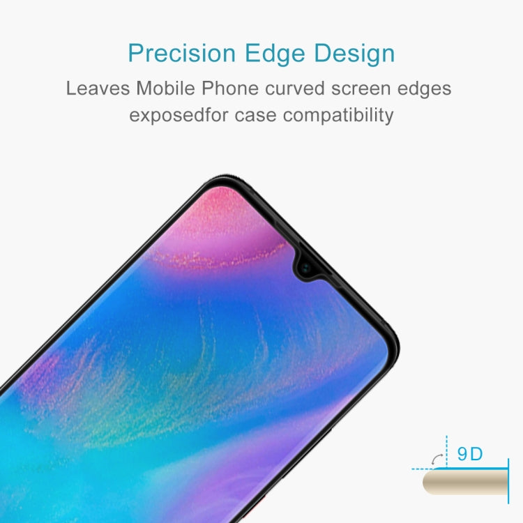 9H 9D Full Screen Tempered Glass Screen Protector for Huawei P30(Black)