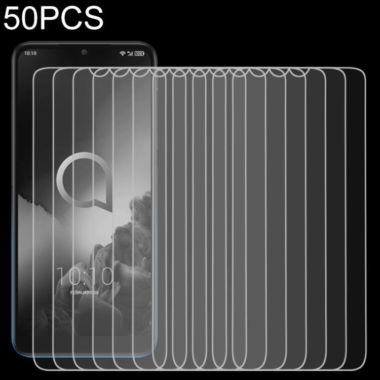 50 PCS For Alcatel 3 2.5D Non-Full Screen Tempered Glass Film