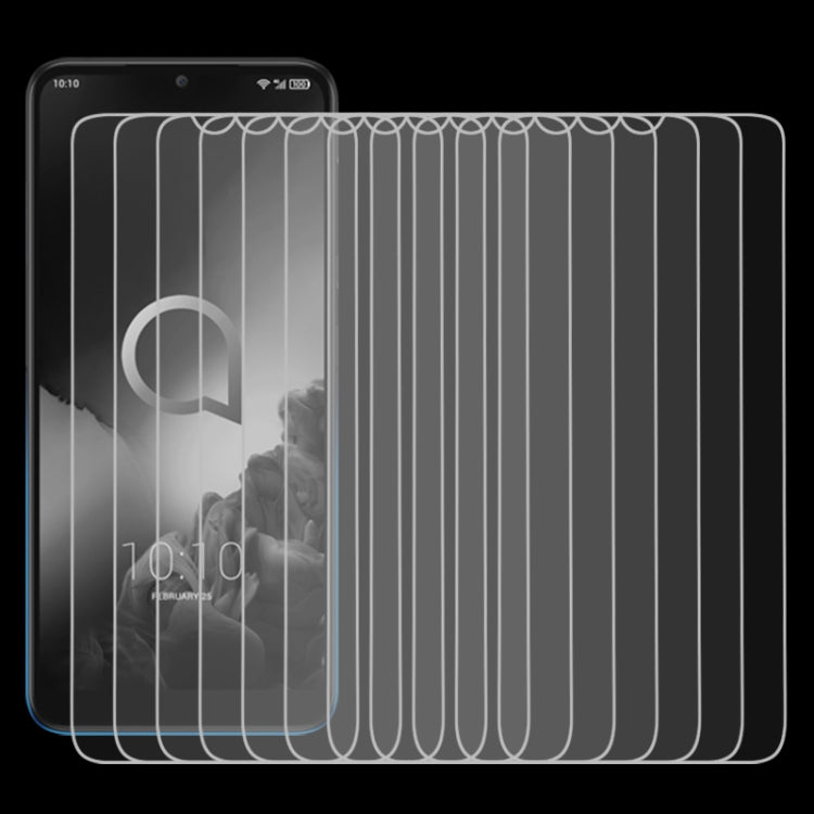 50 PCS For Alcatel 3 2.5D Non-Full Screen Tempered Glass Film