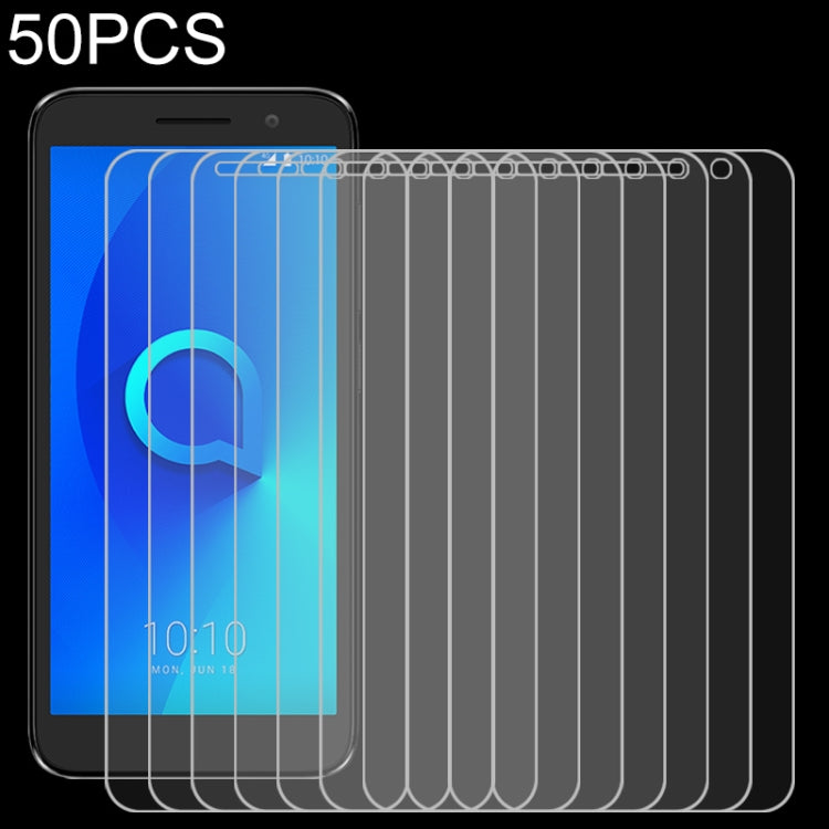 50 PCS For Alcatel 1 2.5D Non-Full Screen Tempered Glass Film