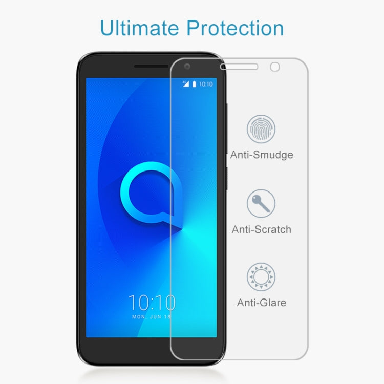 50 PCS For Alcatel 1 2.5D Non-Full Screen Tempered Glass Film