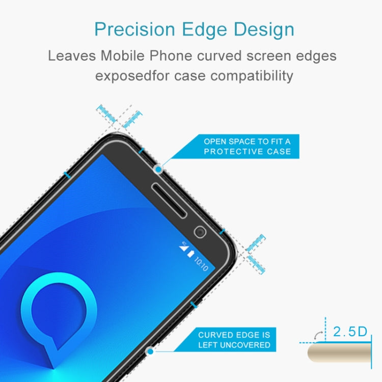 For Alcatel 1 2.5D Non-Full Screen Tempered Glass Film