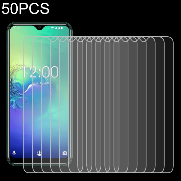 50 PCS For Cubot C15 Pro 2.5D Non-Full Screen Tempered Glass Film