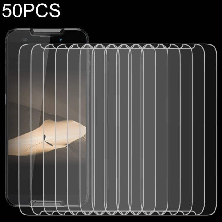 50 PCS For Cubot Quest 2.5D Non-Full Screen Tempered Glass Film