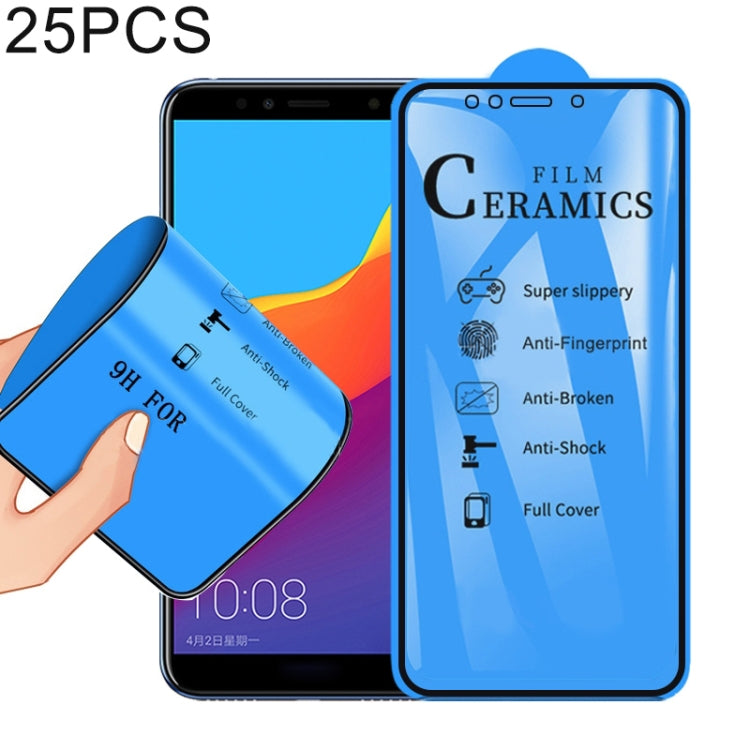 25 PCS 2.5D Full Glue Full Cover Ceramics Film for Huawei Honor 7A
