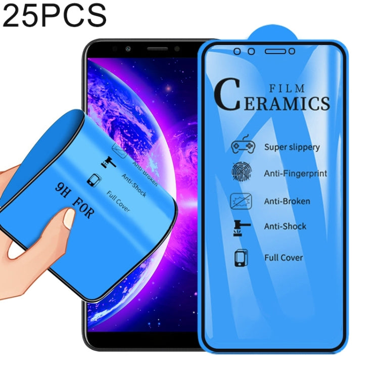 25 PCS 2.5D Full Glue Full Cover Ceramics Film for Huawei Honor 7C