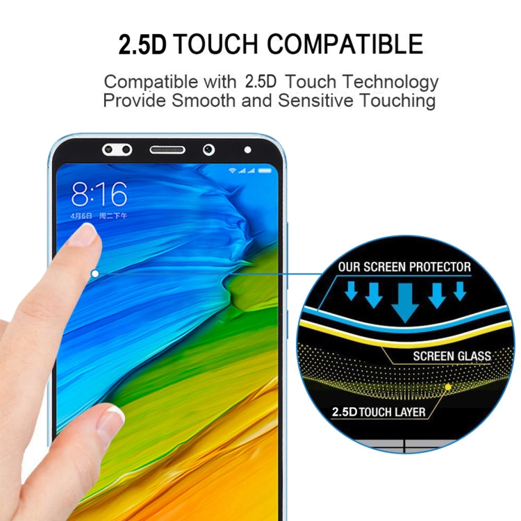 0.33mm 9H 2.5D Full Screen Fully Adhesive Tempered Glass Film for Xiaomi Redmi 5 Plus(Black)