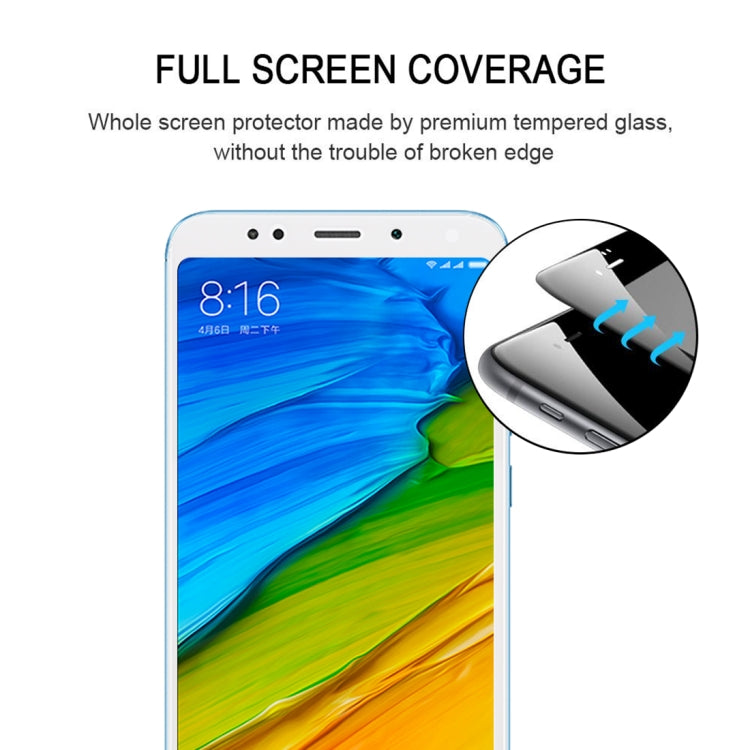 0.33mm 9H 2.5D Full Screen Fully Adhesive Tempered Glass Film for Xiaomi Redmi 5 Plus(White)