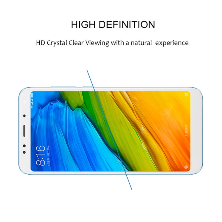 0.33mm 9H 2.5D Full Screen Fully Adhesive Tempered Glass Film for Xiaomi Redmi 5 Plus(White)