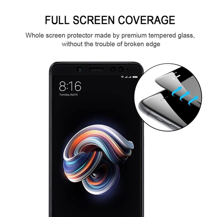 0.33mm 9H 2.5D Full Screen Fully Adhesive Tempered Glass Film for Xiaomi Redmi Note 5 Pro