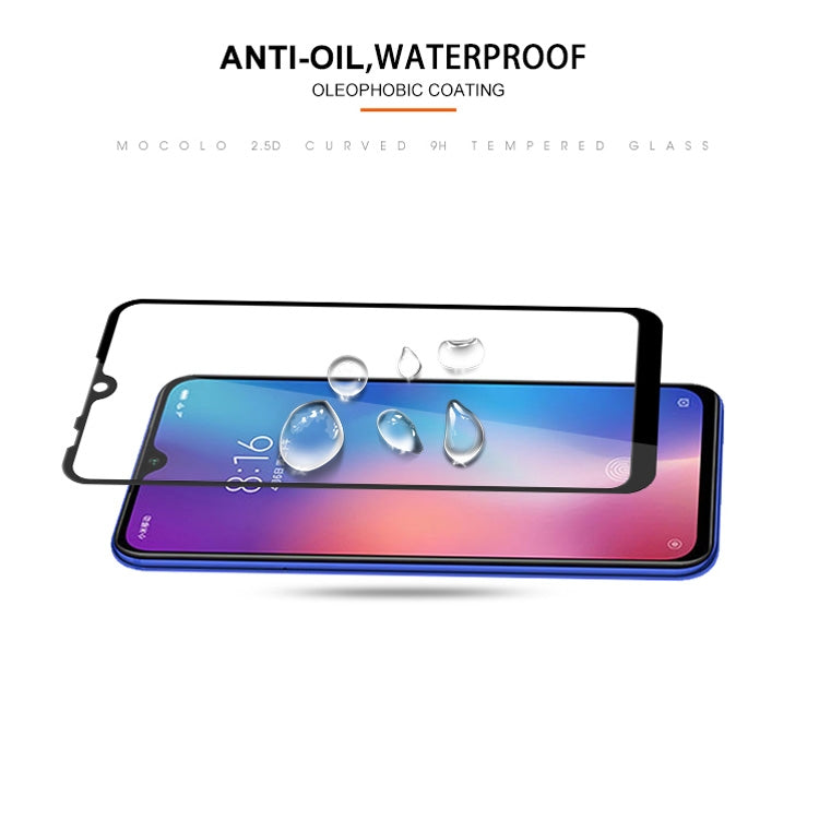 mocolo 0.33mm 9H 2.5D Silk Print Tempered Glass Film for Xiaomi Mi 9 SE (Black)
