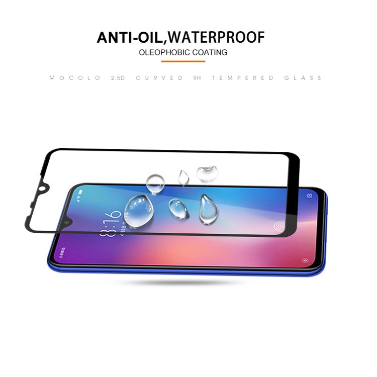 mocolo 0.33mm 9H 2.5D Full Glue Silk Print Tempered Glass Film for Xiaomi Mi 9 SE (Black)