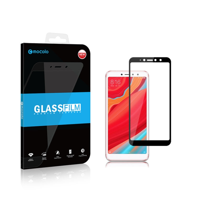 mocolo 0.33mm 9H 2.5D Silk Print Tempered Glass Film for Xiaomi Redmi S2 (Black)