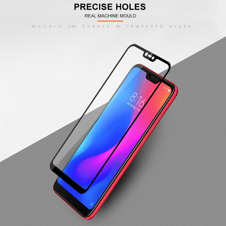 mocolo 0.33mm 9H 2.5D Silk Print Tempered Glass Film for Xiaomi Redmi Note 6 (Black)